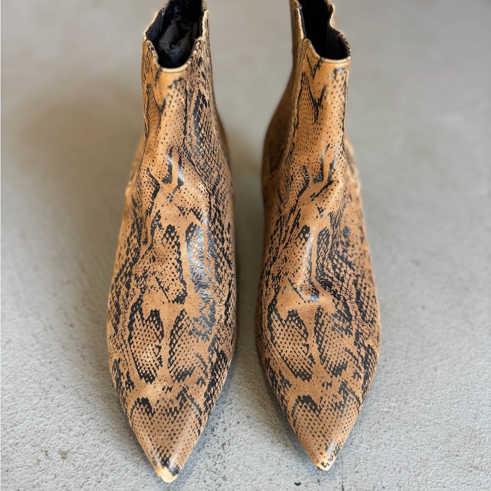 Celine snake print Chelsea ankle booties sz 39